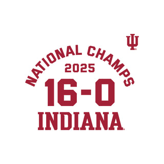 Indiana National Champions 2025 16-0 Hoodie