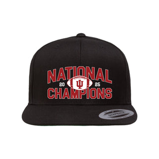 Indiana 2025 Football Champions Big Arch Flat Bill Snapback Cap