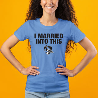 Johns Hopkins I Married Into This Women's T-Shirt - Carolina Blue