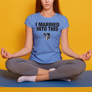 Johns Hopkins I Married Into This Women's T-Shirt - Carolina Blue
