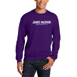 James Madison Basic Block Crewneck - Purple