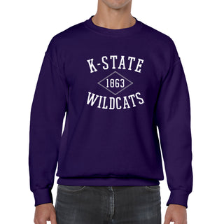 K-State Faux Stitch Arch Crewneck - Purple