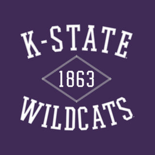 K-State Faux Stitch Arch Crewneck - Purple