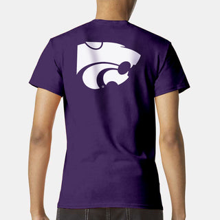 Kansas State University Wildcats Front and Back Print Cotton T-Shirt - Purple