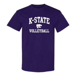 K-State Arch Logo Volleyball T-Shirt - Purple