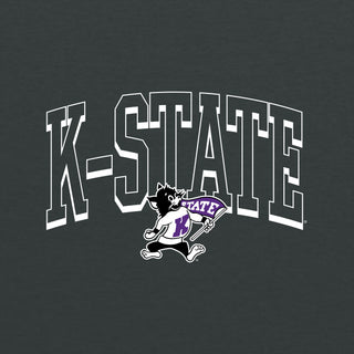 K-State Mega Shadow BTB Crewneck - Charcoal Heather