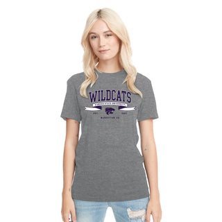 Kansas State Ribbon Flight NLA Triblend T-Shirt - Premium Heather
