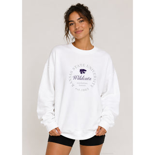 K-State Roundabout BTB Crewneck - White