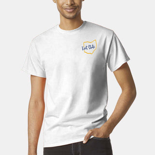 Kent State University Golden Flashes Playful Sketch Cotton Short Sleeve T Shirt - White