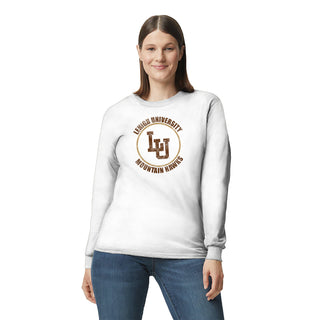 Lehigh University Mountain Hawks Distressed Circle Logo Long Sleeve T-Shirt - White