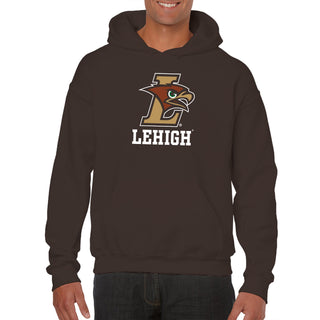 Lehigh University Mountain Hawks Primary Logo Hoodie - Dark Chocolate