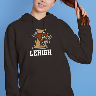 Lehigh University Mountain Hawks Primary Logo Hoodie - Dark Chocolate