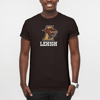 Lehigh University Mountain Hawks Primary Logo T-Shirt - Dark Chocolate