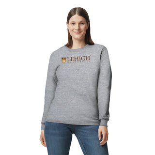 Lehigh University Mountain Hawks Instituional Logo Long Sleeve - Sport Grey