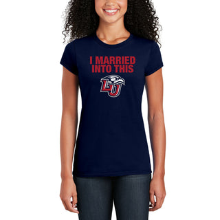 Liberty I Married Into This Women's T-Shirt - Navy