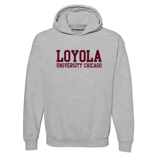 Loyola University Chicago Ramblers Basic Block Hoodie - Sport Grey