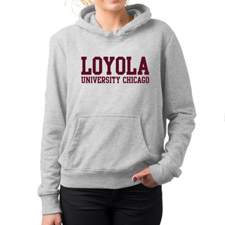 Loyola University Chicago Ramblers Basic Block Hoodie - Sport Grey