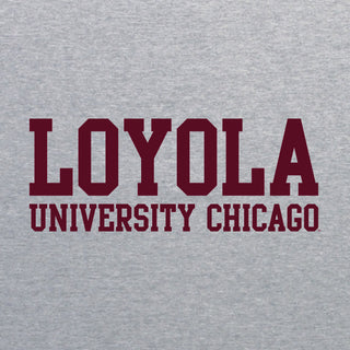 Loyola University Chicago Ramblers Basic Block Hoodie - Sport Grey