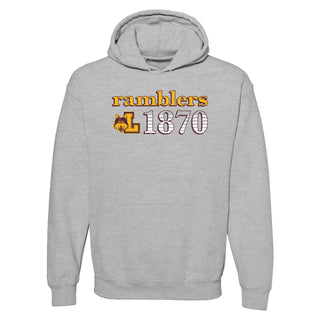 Loyola University Chicago Ramblers Throwback Year Stripe Heavy Blend Hoodie - Sport Grey