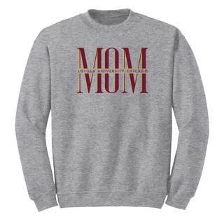 Loyola Chicago Classic Mom Crewneck - Sport Grey