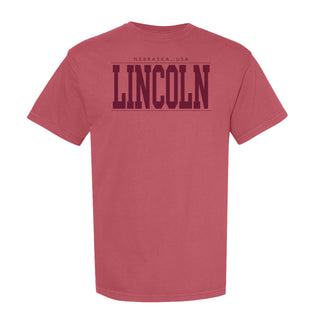 Lincoln Monotone Bold CC T-Shirt - Crimson