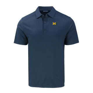 Cutter & Buck Michigan Forge Eco Recycled Polo - Dark Navy Blue Heather