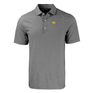 Cutter & Buck Iowa Forge Eco Double Stripe Recycled Polo - Black/White