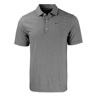 Cutter & Buck Purdue Forge Eco Double Stripe Recycled Polo - Black/White