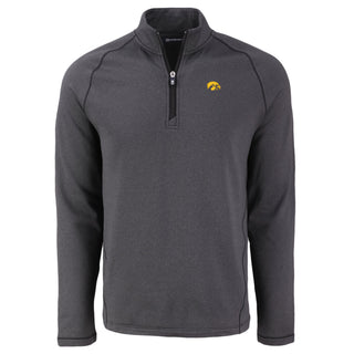 Cutter & Buck Iowa Peshastin Eco Fleece Half Zip Pullover - Black Heather