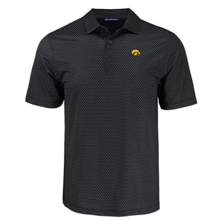 Cutter & Buck Iowa Pike Eco Shadow Check Print Polo - Black