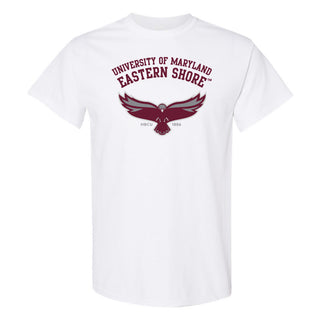 Maryland Eastern Shore Hawks Arch Logo T-Shirt - White