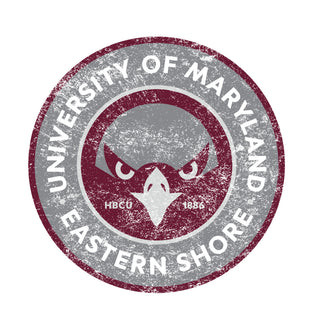 Maryland Eastern Shore Hawks Distressed Circle Logo T-Shirt - White