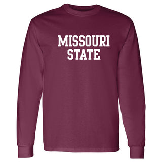 Missouri State Bears Basic Block Long Sleeve T-Shirt - Maroon