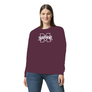 Mississippi State Bulldogs Primary Logo Long Sleeve T-Shirt - Maroon