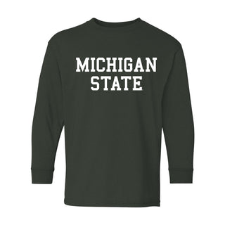Michigan State Spartans Basic Block Youth Long Sleeve