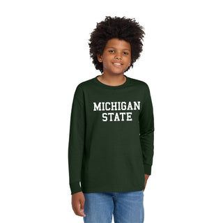Michigan State Spartans Basic Block Youth Long Sleeve