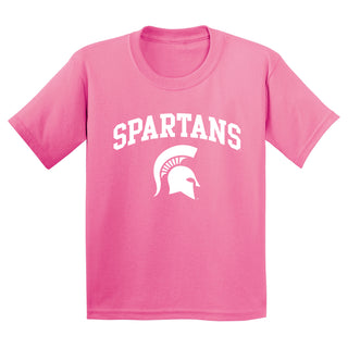 Michigan State Arch Logo Youth T-Shirt - Azalea