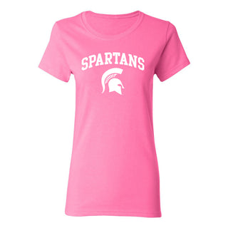 Michigan State Arch Logo Womens T-Shirt - Azalea