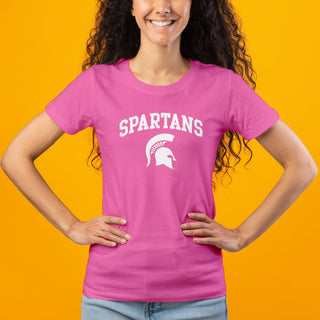 Michigan State Arch Logo Womens T-Shirt - Azalea