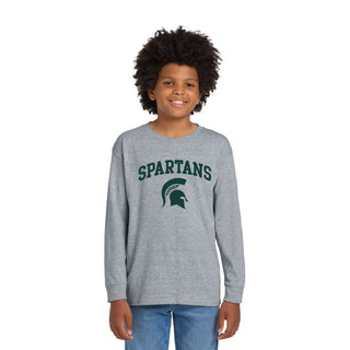 Michigan State Arch Logo Youth Long Sleeve