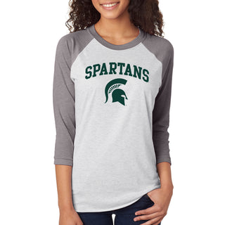 Michigan State Arch Logo 3/4 Sleeve Raglan