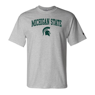 Michigan State Arched Champion SS T-Shirt - Light Steel