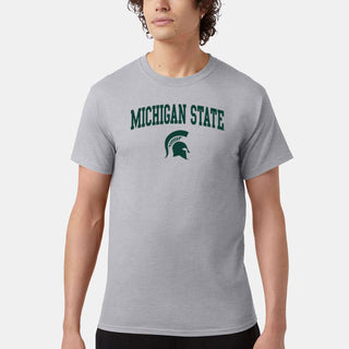 Michigan State Arched Champion SS T-Shirt - Light Steel