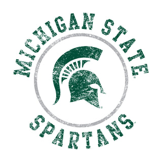 Michigan State Distressed Circle Logo T-Shirt