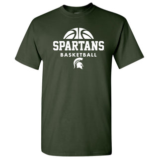 Michigan State University Spartans Basketball Hype Short Sleeve T Shirt - Forest Green