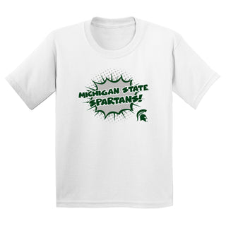 Michigan State MSU Comic Blast Youth T Shirt - White