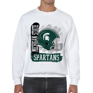 MSU 90s Big Print Crewneck - White