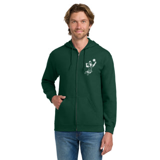 MSU Sparty Volleyball Mascot Mark LC Zip Hoodie - Forest