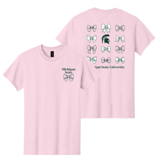 MSU Bow Bliss T-Shirt - Light Pink