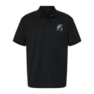 MSU Logo Outline EMB Softstyle Pique Polo